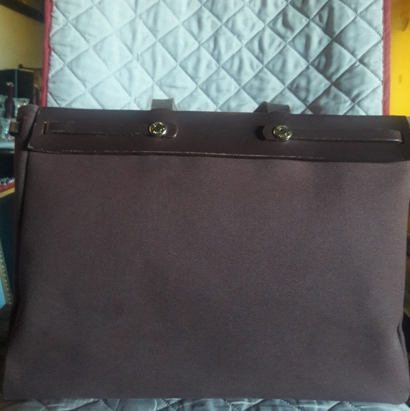 Hermes herbag kabasu 2in1 Brown canvas tote - Picture 2 of 8